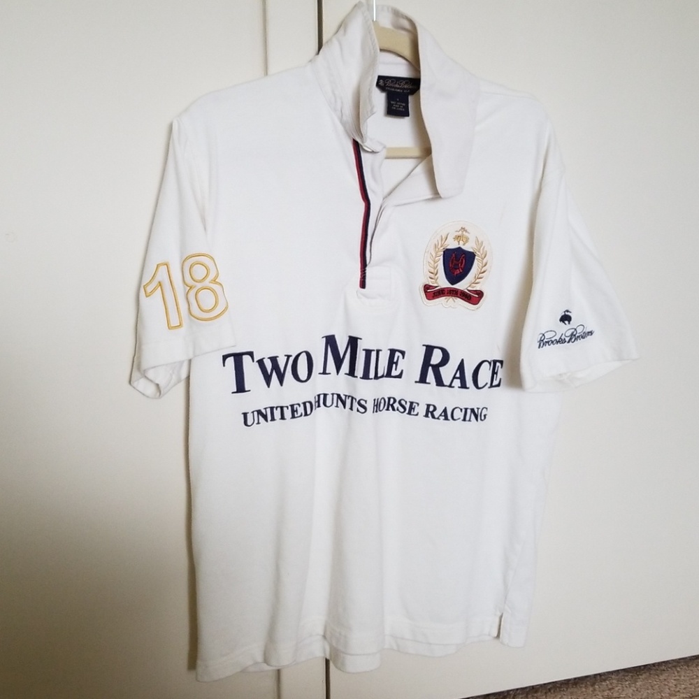 Brooks brothers polo with 2 small streak stains